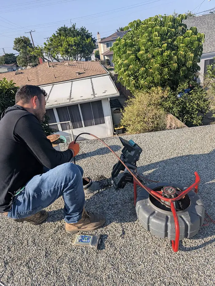 Professional roof vent and drain cleaning service in Lomita